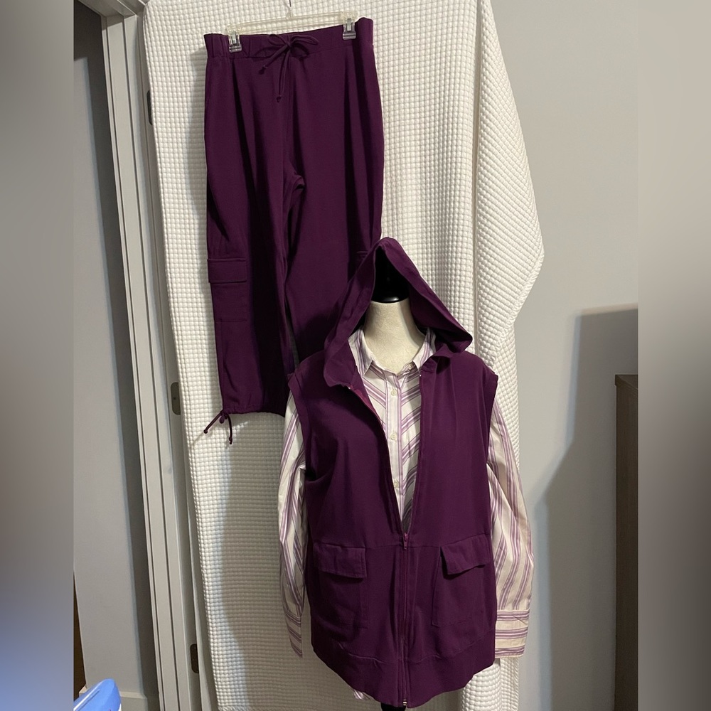 ASHLEY STEWART Purple 3-piece set. Size 18/20.